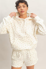 Pink Floral French Terry Hoodie