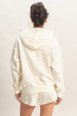 Pink Floral French Terry Hoodie