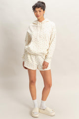Pink Floral French Terry Hoodie