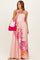 Light Pink Floral Strapless Maxi Dress