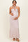 Blush Metal Trim Halter Maternity Maxi Dress