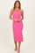 Candy Pink Open Back Bodycon Dress