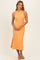 Light Orange Textured Sleeveless Maxi Dress