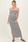 Black Halter Neck Twist Bust Maternity Midi Dress
