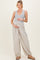 Light Blue Striped Balloon Maternity Pants
