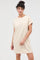 Taupe Striped T-Shirt Mini Dress