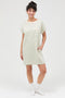 Sage Striped T-Shirt Mini Dress