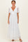 Ivory Lace Flutter Sleeve Tiered Maxi Dress