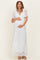 Ivory Lace Flutter Sleeve Tiered Maternity Maxi Dress