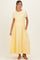 Soft Lemon Ruffle Trim Maternity Maxi Dress