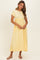 Soft Lemon Ruffle Trim Maxi Dress