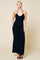 Black Halter Textured Knit Maxi Dress