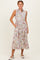 Multicolor Garden Print Sleeveless Shirt Dress