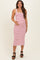 Red Striped Fitted Maternity Midi Tank Dress