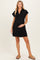 Black Collared Maternity Pocket Dress