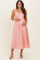 Strawberry Floral Gingham Maternity Midi Dress