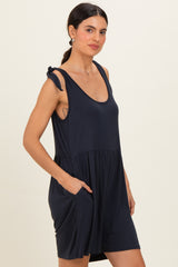 Navy Knot Strap Romper