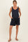 Navy Knot Strap Maternity Romper