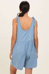 Blue Knot Strap Romper