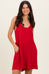 Red Knot Strap Romper