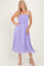 Lavender Shoulder Tie Midi Dress