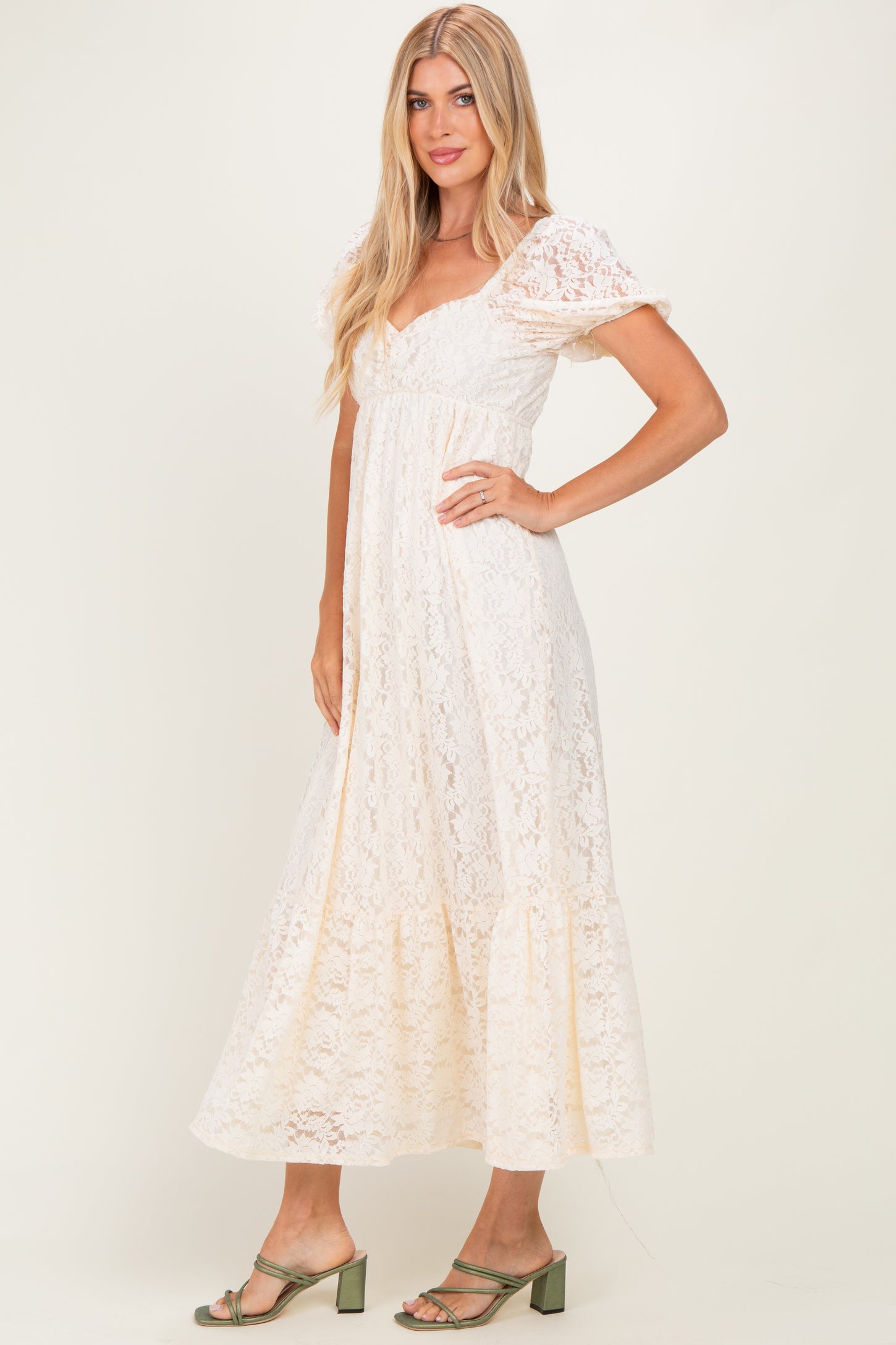Ivory Lace Maxi Dress