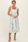 Sage Floral Smocked Midi Dress