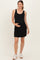 Black Ribbed Maternity Active Romper Dress