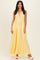 Yellow Sleeveless Deep V-Neck Maxi Dress