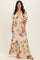 Yellow Floral V-Neck Maxi Dress