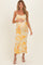 Butter Yellow Floral Cutout Back Maternity Maxi Dress