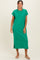 Kelly Green Pocket Front Midi T-Shirt Dress
