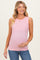 Light Pink Ribbed High Neck Maternity Tank Top