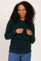Hunter Green Double Layer Long Sleeve Nursing Hoodie