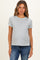 Heather Gray Contrast Trim Boxy Fit Maternity Tee