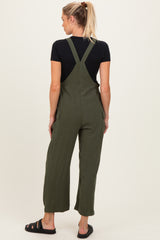 Olive Straight Leg Maternity Adjustable Overalls