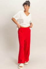 White Washed V-Neck Oversized Tee