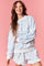 Light Blue Floral French Terry Sweatshirt
