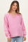 Bubble Pink Mineral Wash Exposed Seam Maternity Top
