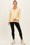 Cream Yellow Mineral Wash Exposed Seam Maternity Top