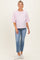 Light Pink Oversized Striped Maternity Boyfriend Tee