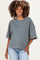 Tan Oversized Striped Maternity Boyfriend Tee