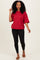 Burgundy Raw Cut Edge Boxy Tee