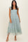 Sage Smocked Polka Dot Tulle Midi Dress