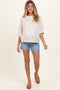Blue Medium Wash Maternity Denim Shorts