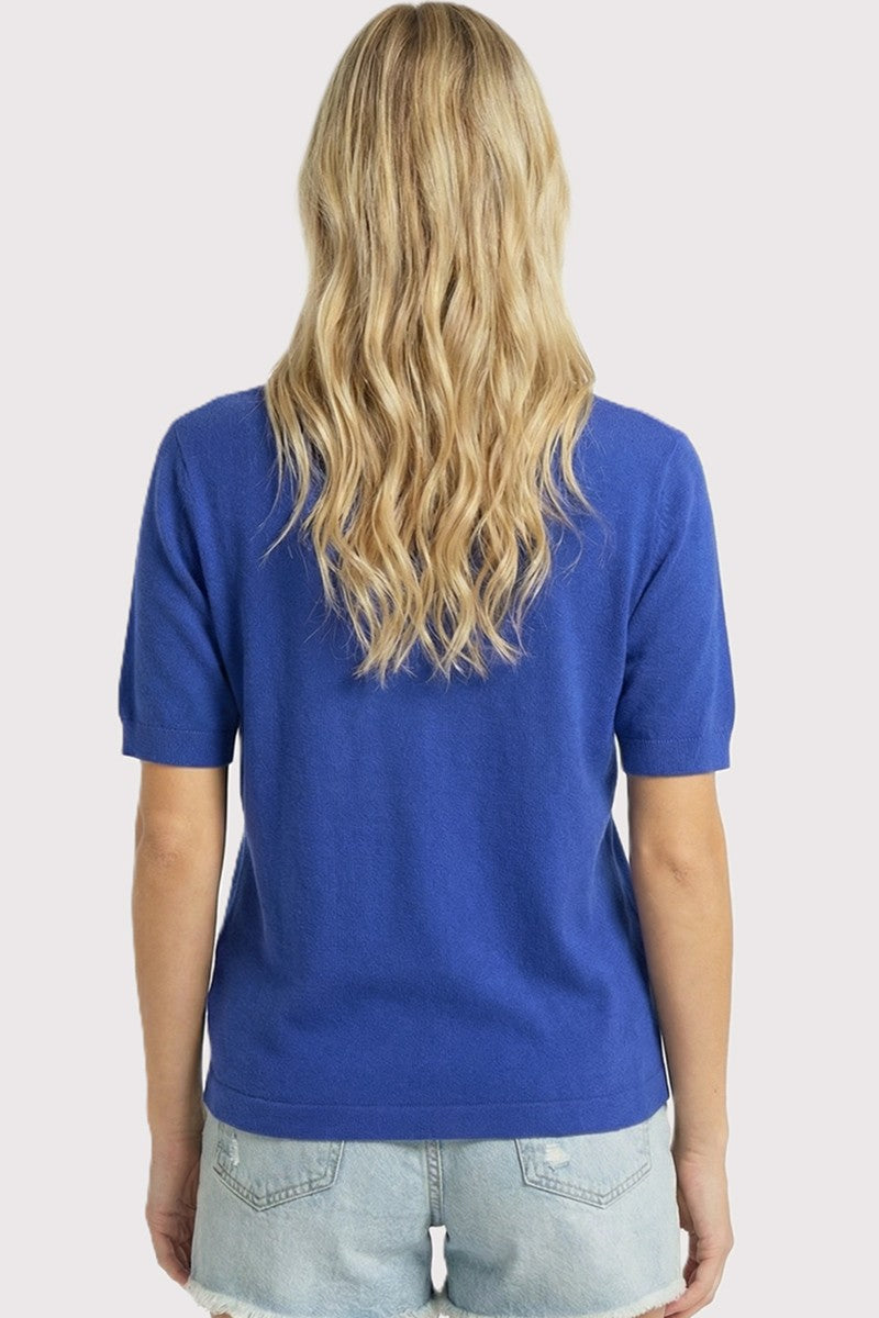Royal Short Sleeve Basic Knit Top