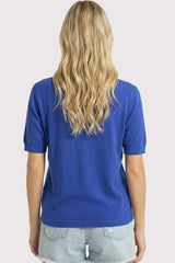 Royal Short Sleeve Basic Knit Top