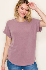 Mauve Cuff Sleeve Top