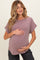 Mauve Cuff Sleeve Maternity Top