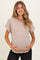 Beige Terry Knit Basic Maternity Top